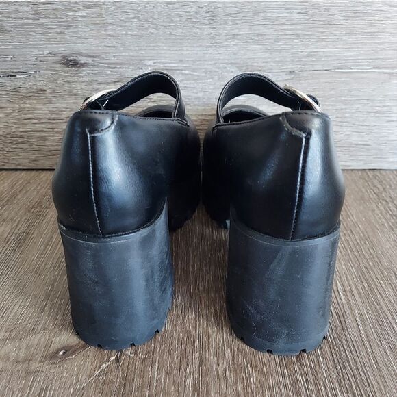 Dolls Kill x Current Mood DAMNATION PLATFORM MARY JANES Black Size 8. CM18-958 - Picture 5 of 9